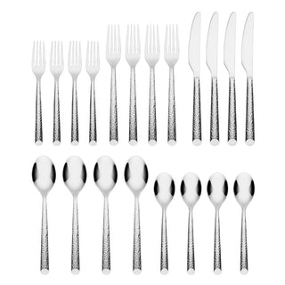 Cambridge Elsa Hammered 20-Piece Flatware Set, 18/0 stainless steel (view 2)