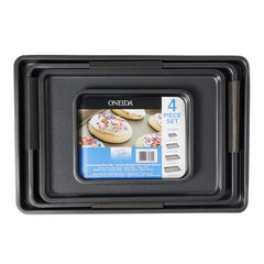 Oneida Simply Sweet 4-Piece Cookie Sheet Set, stainless steel