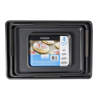Oneida Simply Sweet 4-Piece Cookie Sheet Set, stainless steel