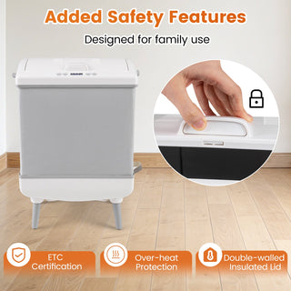 35L Large-Capacity Towel Warmer and Dryer with Aromatherapy – White