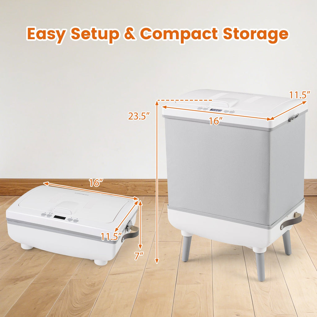 35L Large-Capacity Towel Warmer and Dryer with Aromatherapy – White