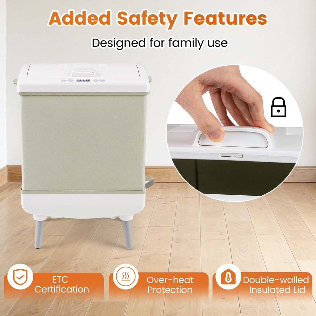 35L Large-Capacity Towel Warmer and Dryer with Aromatherapy – White