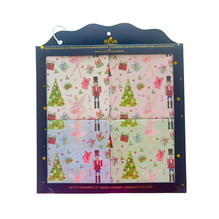 Elegant Nutcracker Ballet Holiday Coasters – Set of 4