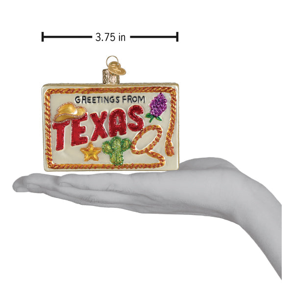 Texas Postcard Ornament – Vintage Lone Star State Christmas Decor
