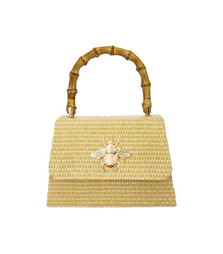 Straw Lulu Bag with Bamboo Handle