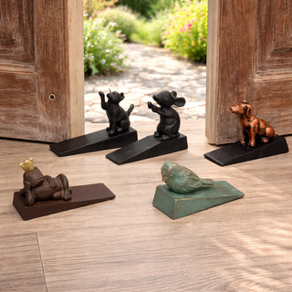 Heavy Recycled Iron Door Stop with Vintage Finish