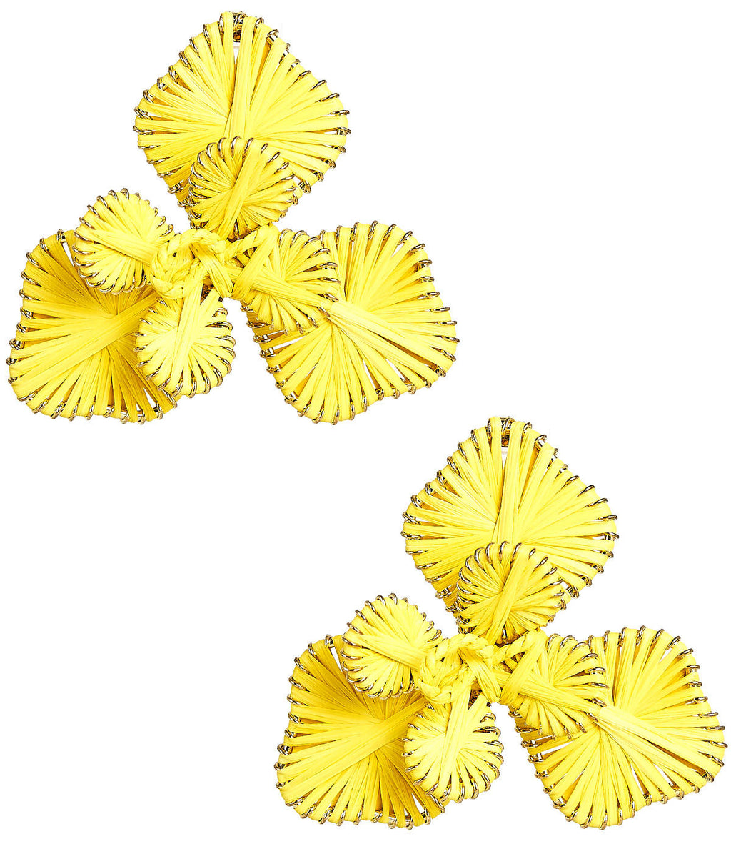 Kaia - Raffia Flower Earring