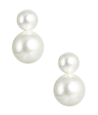 Audrey - Double Pearl earrings - Belle of  the Ball