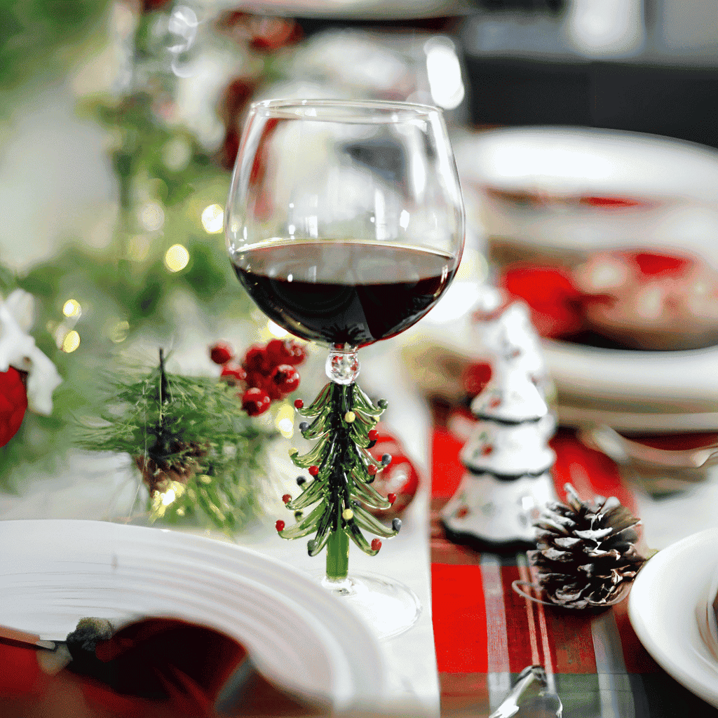 3D Christmas Tree Wine Glasses – Set of 2
