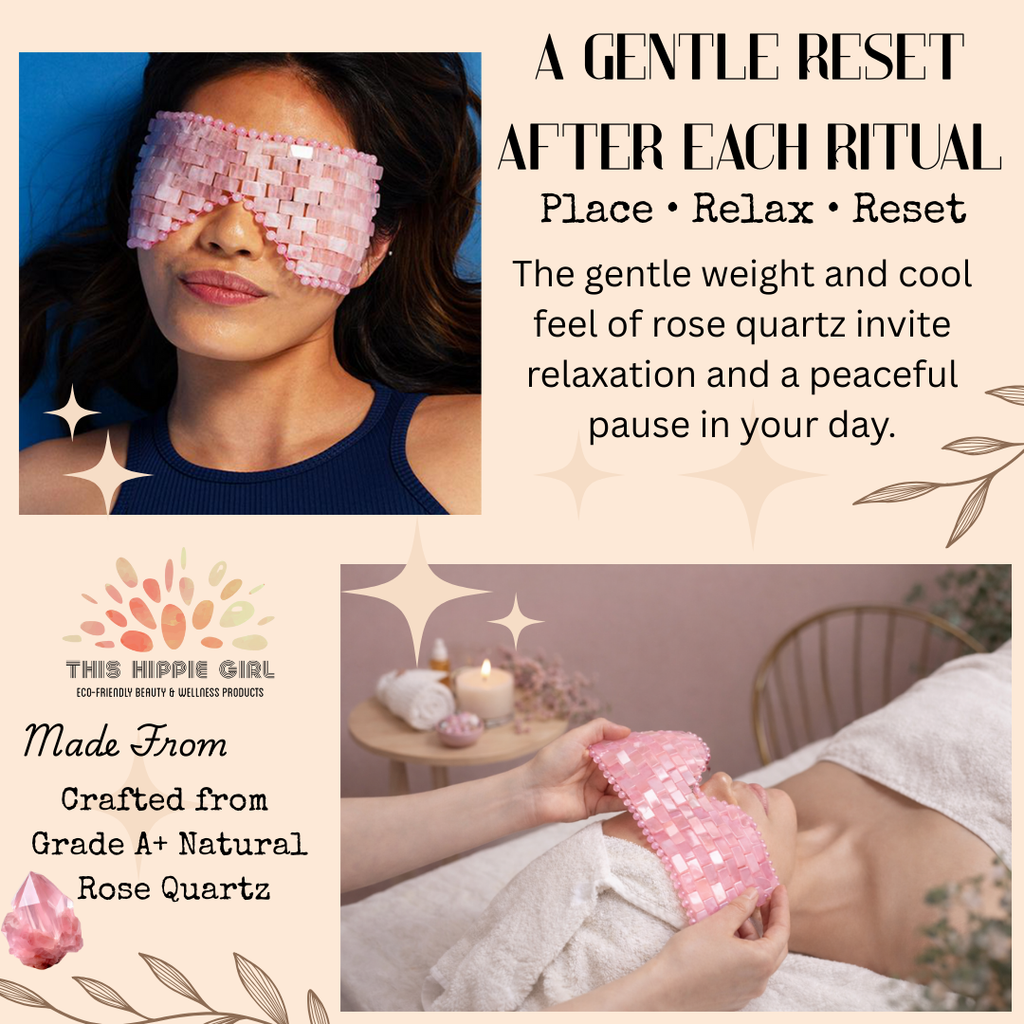 Blush Rose Quartz Eye Mask – Cooling Crystal Spa Ritual