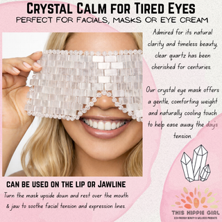 Clear Quartz Crystal Eye Mask – Cooling Luxury Spa & Relaxation Ritual