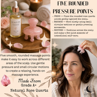 Rose Quartz Scalp Ritual™ – Pressure Point Crystal Scalp Massager