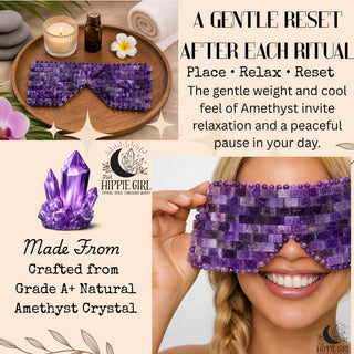 Midnight Amethyst Crystal Eye Mask – Cooling Gemstone Spa Ritual