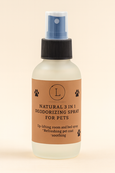 Natural Deodorizing Spray for Pets – Organic Odor Control for Dogs & Cats