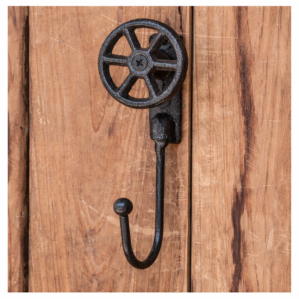 Cast Iron Valve Wheel Wall Hook