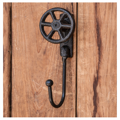 Cast Iron Valve Wheel Wall Hook