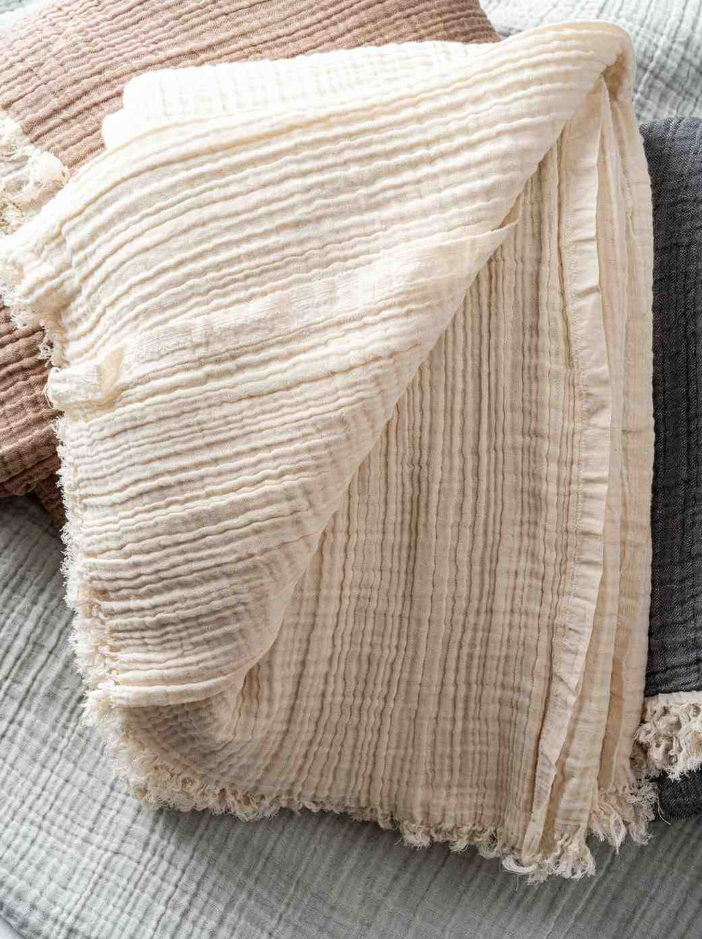 Quilted Muslin Blanket | 4-Layer Turkish Cotton Baby & Home Throw