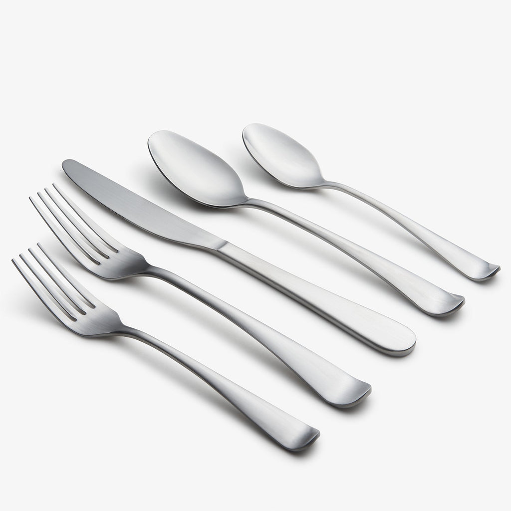 Cambridge Rhiannon Satin 45-Piece Flatware Set, 18/0 stainless steel