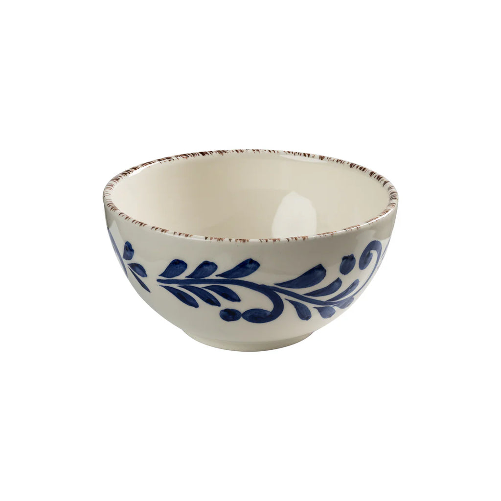 Casa Nuno Soup Bowl, Blue Scroll, Set of 2