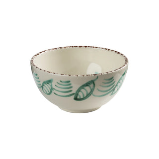 Casa Nuno Bowl, Blue/Pink/Green with 3 Flowers & Vine, Set of 2