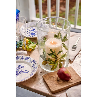 Casa Nuno Blue & White/Pink & White/Green & White Dinner Plate, 2 Flowers/Waves, Set of 2