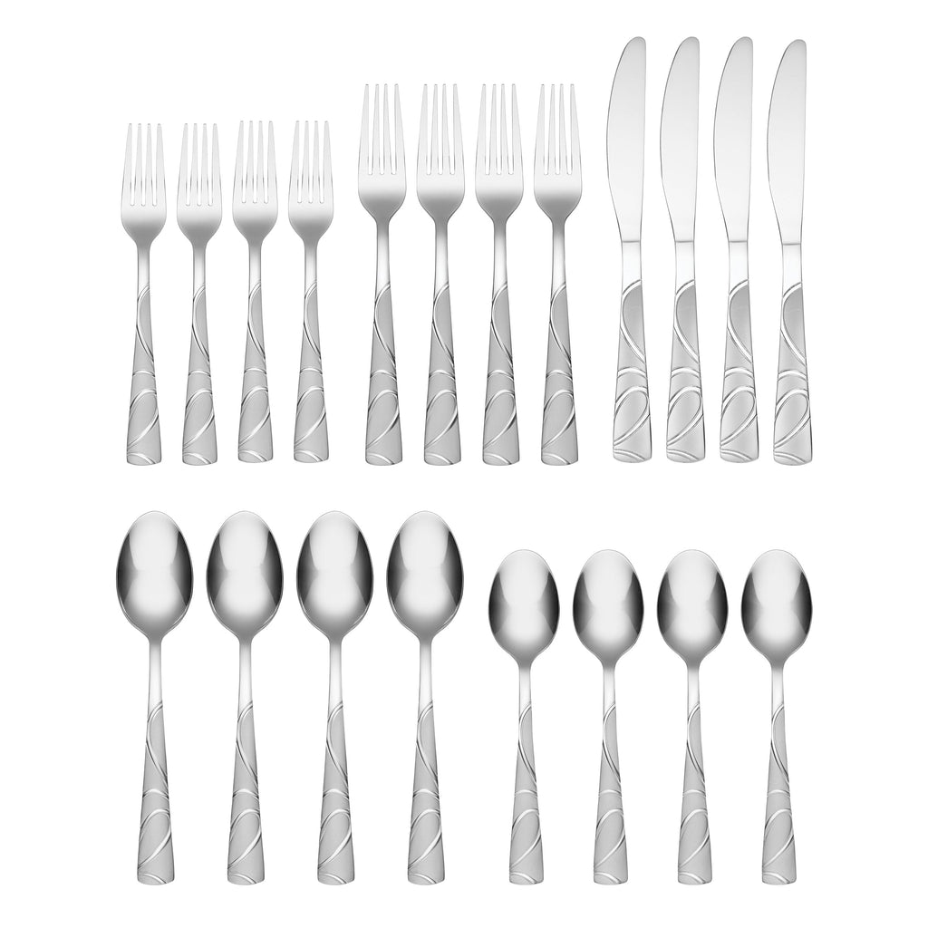 Cambridge Sasha Sand 20-Piece Flatware Set, 18/0 stainless steel (view 2)