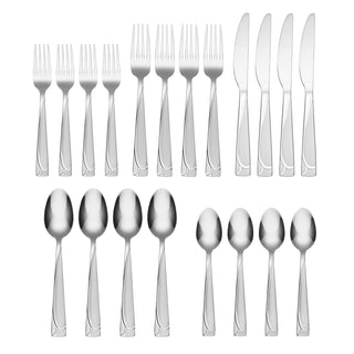 Cambridge Mena Frost 20-Piece Flatware Set, 18/0 stainless steel (view 2)