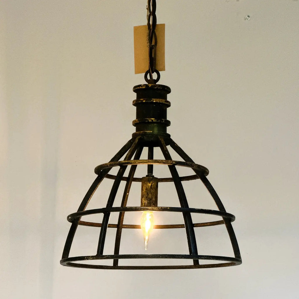Rustic Iron Pendant Light with Adjustable Chain