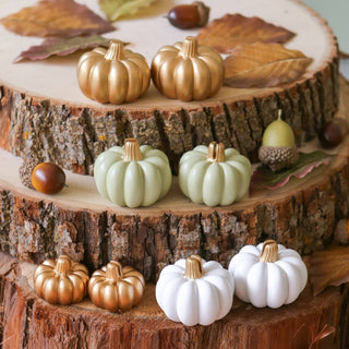 Harvest Gold Pumpkin Place Card Holders – Set of 6