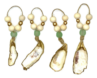 Sea Side Gilded Oyster or Starfish Ornaments – Set of 3