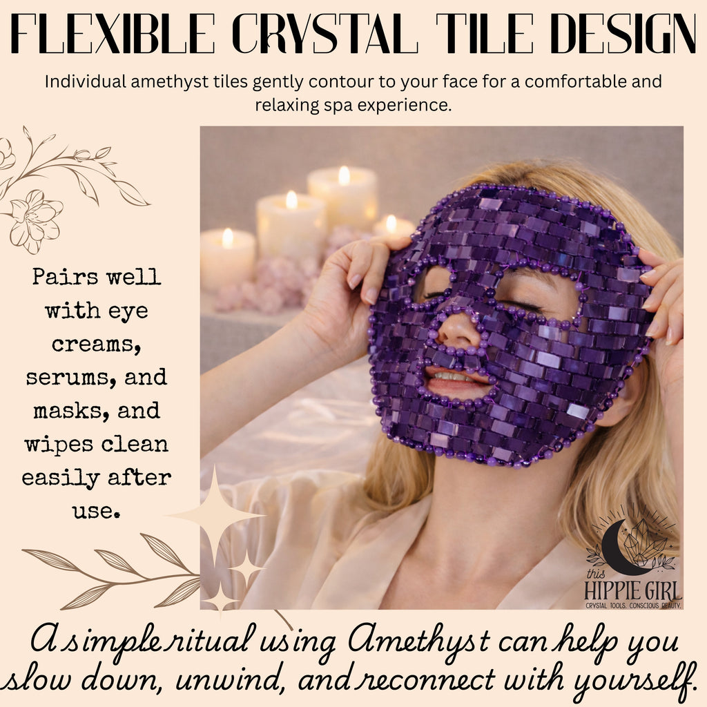 Amethyst Crystal Face Mask – Luxury Cooling Spa & Skincare Ritual