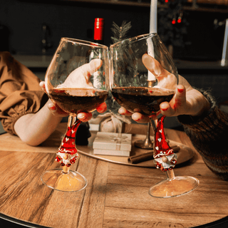 3D Heart Gnome Stemless Wine Glasses – Set of 2