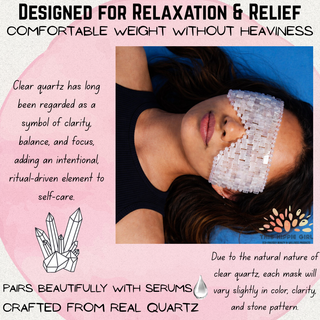 Clear Quartz Crystal Eye Mask – Cooling Luxury Spa & Relaxation Ritual
