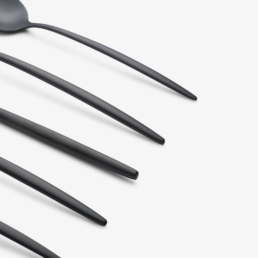 Cambridge Gaze Black Satin 20-Piece Flatware Set, 18/0 stainless steel (view 4)