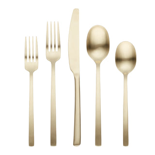 Cambridge Beacon Champagne Satin 20-Piece Flatware Set, 18/0 stainless steel