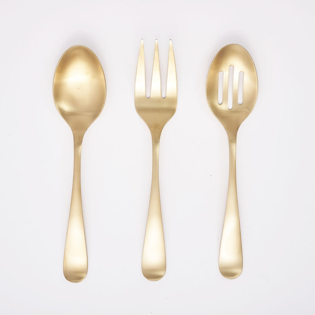 Cambridge Rhiannon Champagne Satin 3-Piece Hostess Set, 18/0 stainless steel (view 3)