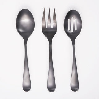 Cambridge Rhiannon Black Satin 3-Piece Hostess Set, 18/0 stainless steel (view 3)