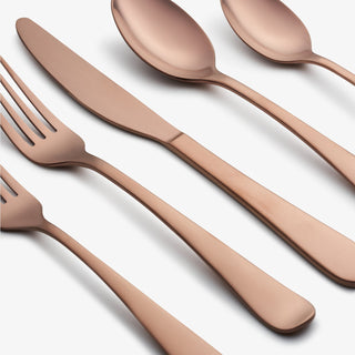 Cambridge Rhiannon Copper Satin 20-Piece Flatware Set, 18/0 stainless steel (view 3)