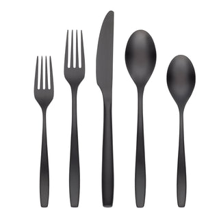 Cambridge Averie Black Satin 20-Piece Flatware Set, 18/0 stainless steel (view 3)