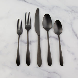 Cambridge Poet Black Satin 20-Piece Flatware Set, 18/0 stainless steel (view 4)