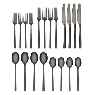 Cambridge Beacon Black Sand Mirror 20-Piece Flatware Set, 18/0 stainless steel (view 2)