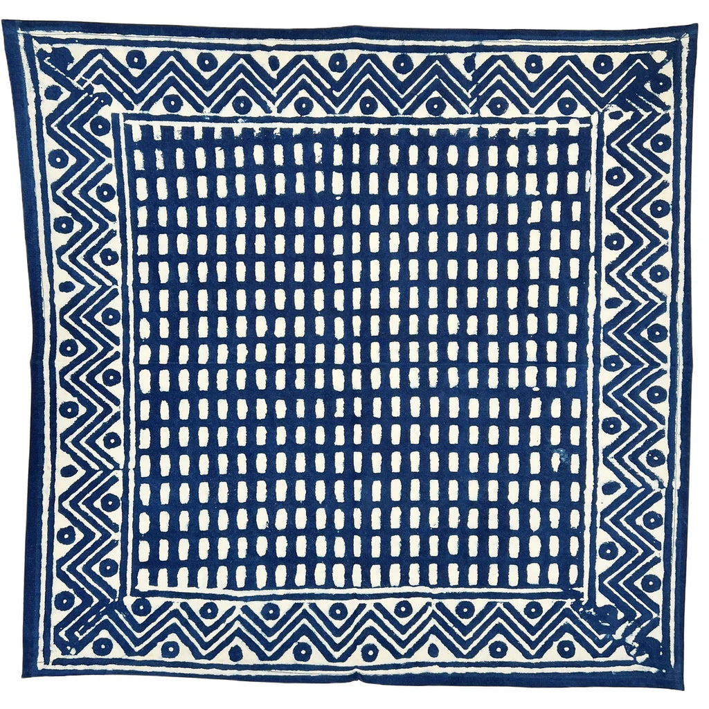 Cabana Napkin  - Set of 8, Indigo Zigzag