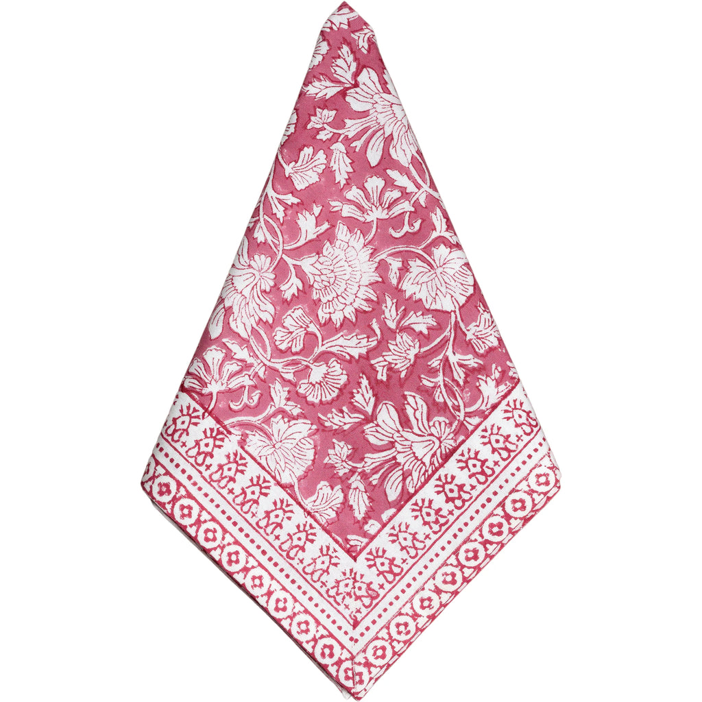 Cabana Napkins - Set of 8, and Tablecloth, Petals & Plums