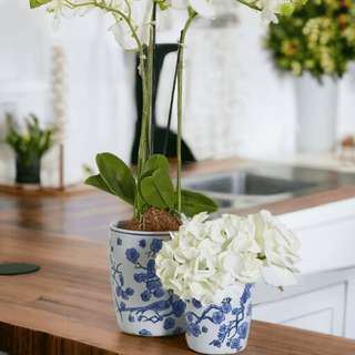Classic Blue & White Chinoiserie Porcelain Vase – Hand-Painted