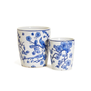 Classic Blue & White Chinoiserie Porcelain Vase – Hand-Painted