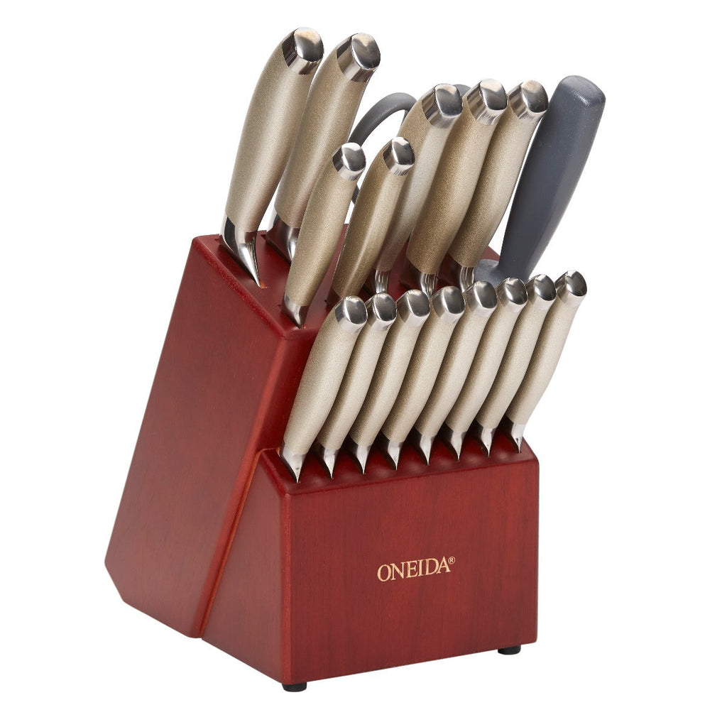 Oneida Preferred 18-Piece Cutlery Block Set, stainless steel/wood