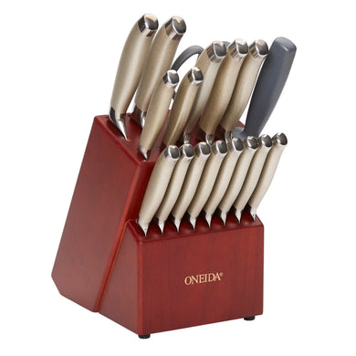 Oneida Preferred 18-Piece Cutlery Block Set, stainless steel/wood