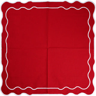 Red Napkin & Placemat, Set of 8”