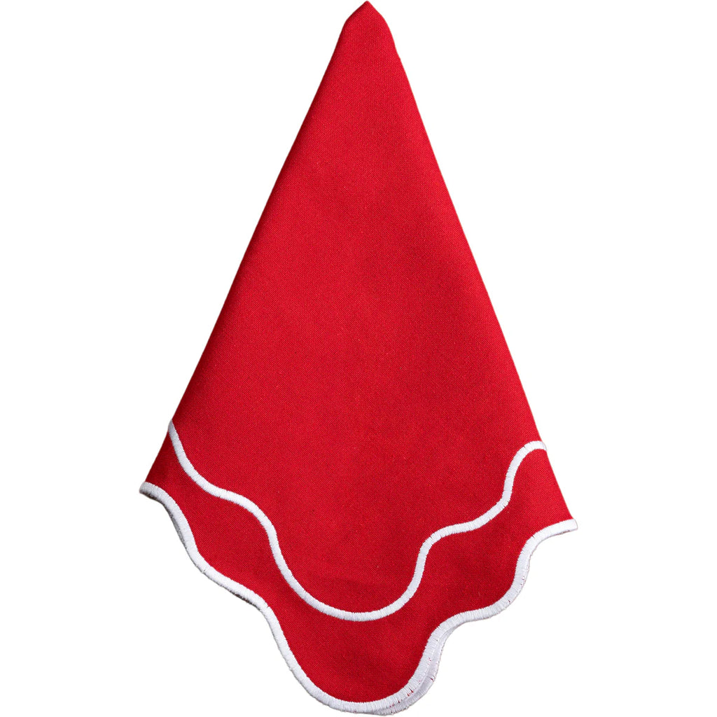 Red Napkin & Placemat, Set of 8”