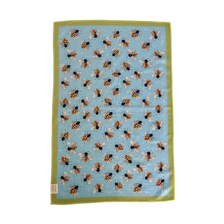 Elegant Bee Happy Double-Sided Tea Towel